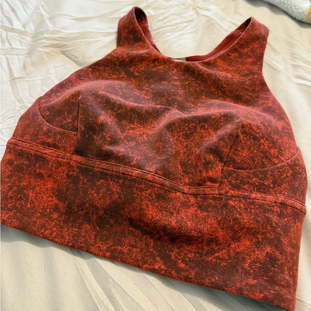 lululemon athletica Red Speckled Sports Bra